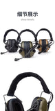 EARMOR M33 Tactical Hearing Protection Headset, Electronic Sound Pickup & Noise Reduction Headphone, Bluetooth Communication Headset for Shooting Helmet, Tactical Radio Headset