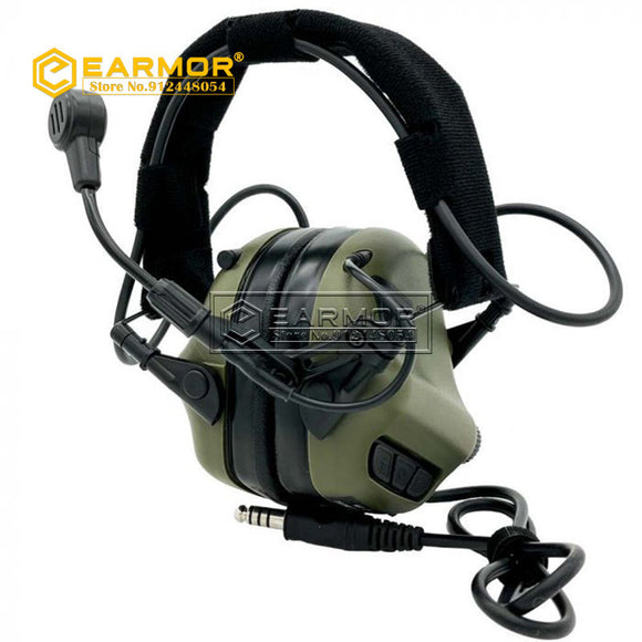 EARMOR M32-Mark3 MilPro Headset Military Standard Hearing Protector- Foliage Green