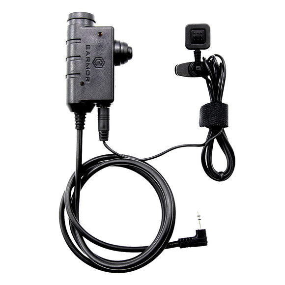 EARMOR M52 Tactical Headset PTT Adapter for Motorola Talk about Radio with Finger Button